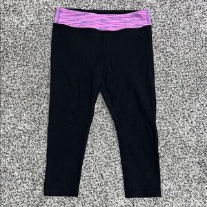 Ivivva Lulu Lemon Kids Black and Pink Leggings Girl 8